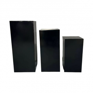 Square Plinth Set Black (3pcs)