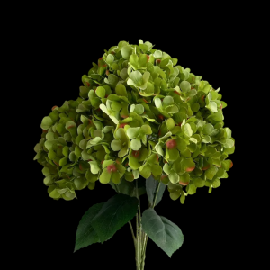 Artificial Flower Big Hydrangea Dark Green Bunch