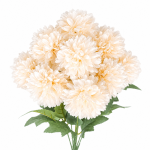 Artificial Chrysanthemum Bunch Champange (9 heads)