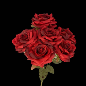 Artificial Flower Rose Bunch Red (9 Roses)