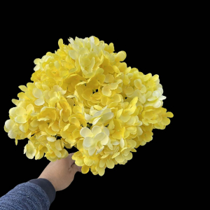 Artificial Flower Big Hydrangea Yellow Bunch
