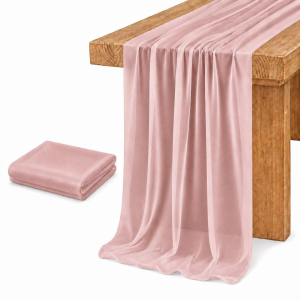 Chiffon Table Runner &ndash; 300 cm Dusty Pink