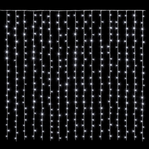 31V LED Curtain String Lights &ndash; Cool White (3m*3m)