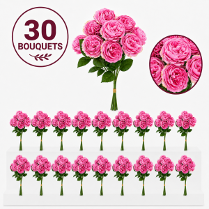 Bulk Artifical Peony Bunch -Hot Pink (30 bunch 3.95each bunch)