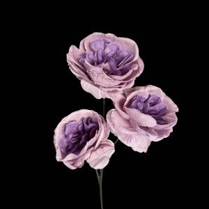 Artificial Round Rose Purple