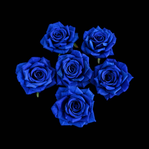 Artificial Rose Head Royal Blue  (1 Piece)