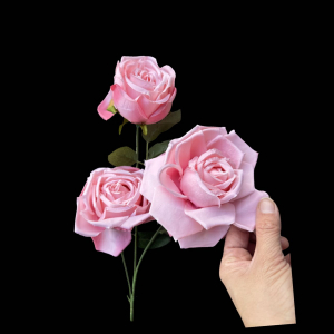 Artificial Flower Round Rose Pink