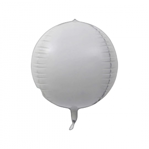 32 Inch 4D Round Sphere Shape Foil Balloon White (1PCS)