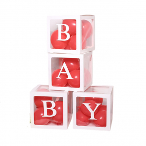 DIY Transparent Latex Balloon Cube Baby White