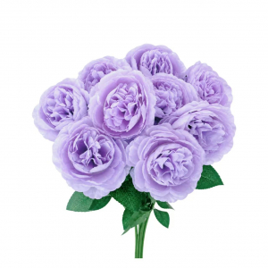 Artificial Peony Bunch Purple (9 heads)
