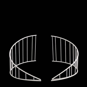 Curved Metal Frame White (2pcs)