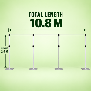Adjustble Heavy Duty Aluminium Backdrop Stand (3.6m*10.8m)