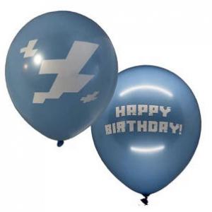 12 Inch Printed Balloon Minecraft Blue (1PCS)