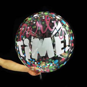 20 Inch Transparent Bubble Balloon Party Time