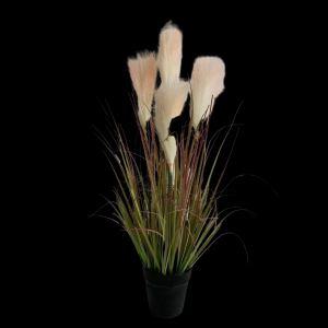 Artificial Reed Bunch with Plastic Flowerpot (75cm)