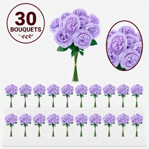 Bulk Artifical Peony Bunch -Purple (30 bunch 3.95each bunch)