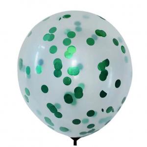 36 Inch Standard Confetti Balloon Green