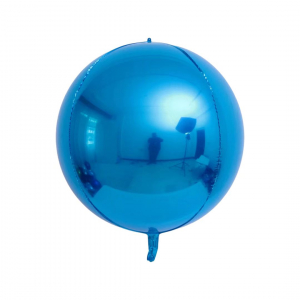 22 Inch 4D Round Sphere Shape Foil Balloon Blue (1PCS)