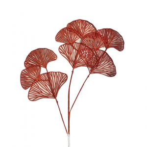 Clearance! Artificial Ginkgo Leaf Red
