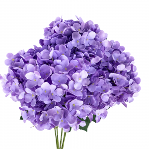 Artificial Big Hydrangea Bunch Purple (5 heads)