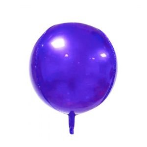 18 Inch 4D Round Sphere Shape Foil Balloon Purple (1PCS)