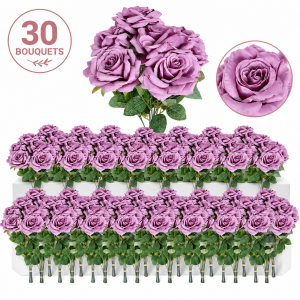 Bulk Artifical Rose Bunch -Dusty Mauve  (30 bunch 4.8 each bunch)