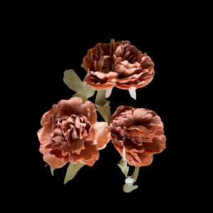 Artificial Flower Peony Brown