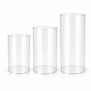Round Acrylic Plinth Pillar Pedestal Stand Set (3PCS)