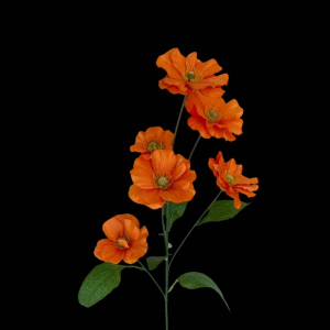 Artificial Flower Camellia Orange