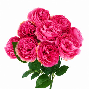 Artificial Peony Bunch Dark Hot Pink (9 heads)